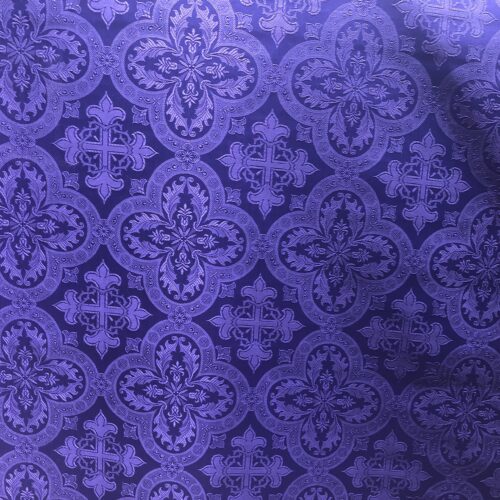 Woven Ecclesiastical Brocade, tone-on-tone Purple ideal for altars and vestments