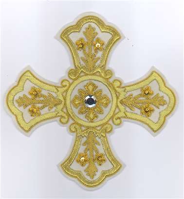 #1000 CROSS 6" WHITE/GOLD