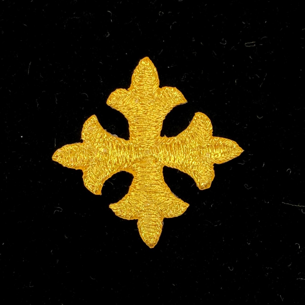 #10 LATIN CROSS 1" METALLIC GOLD#4