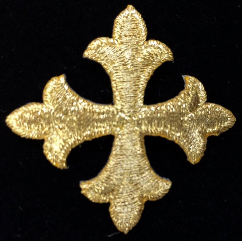 #10 LATIN CROSS 2" METALLIC MIFFIN GOLD