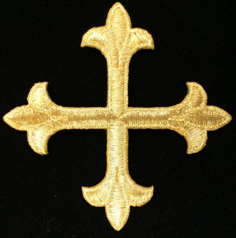 #10 LATIN CROSS 4" METALLIC MIFFIN GOLD