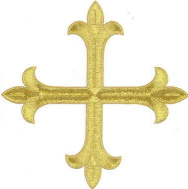 #10 LATIN CROSS 3" METALLIC GOLD#4