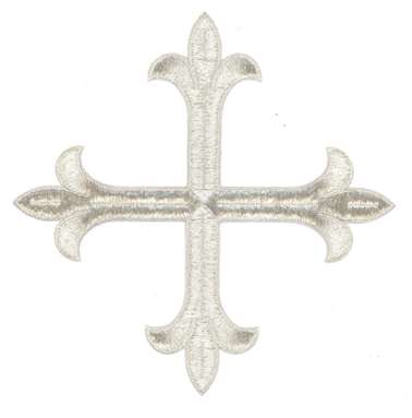 #10 LATIN CROSS 2" METALLIC SILVER