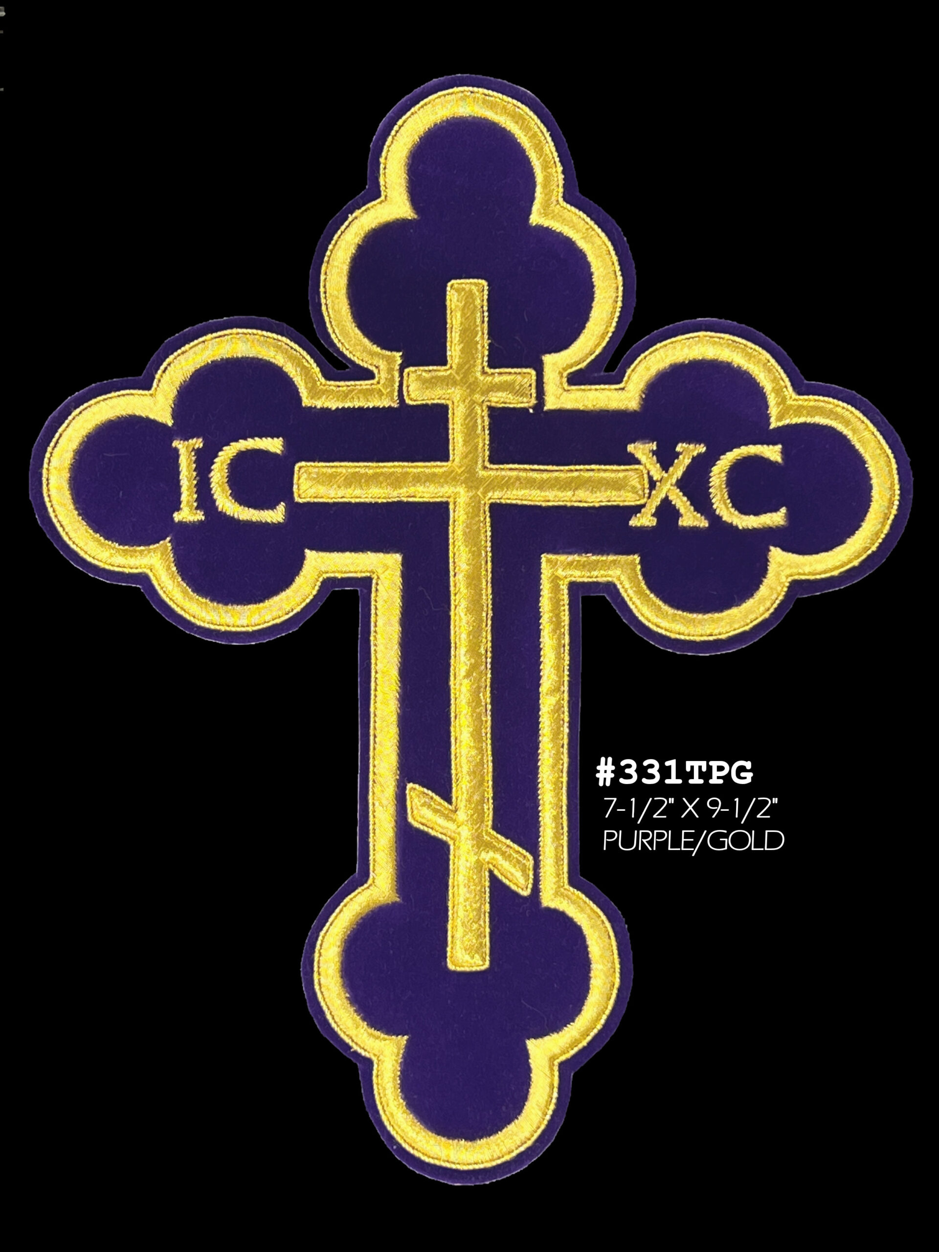 THREE BAR CROSS PURPLE/GOLD