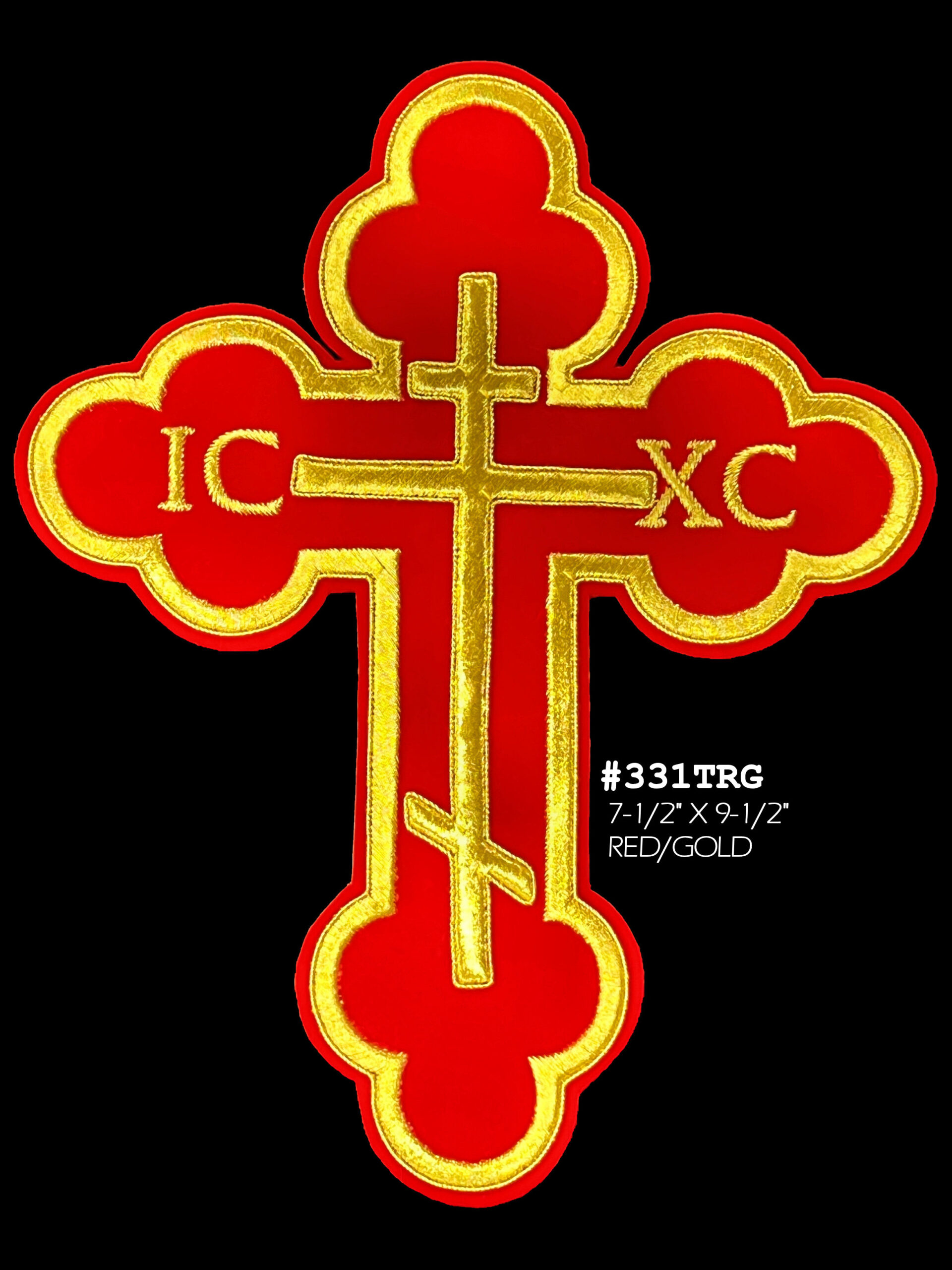 THREE BAR CROSS RED/GOLD