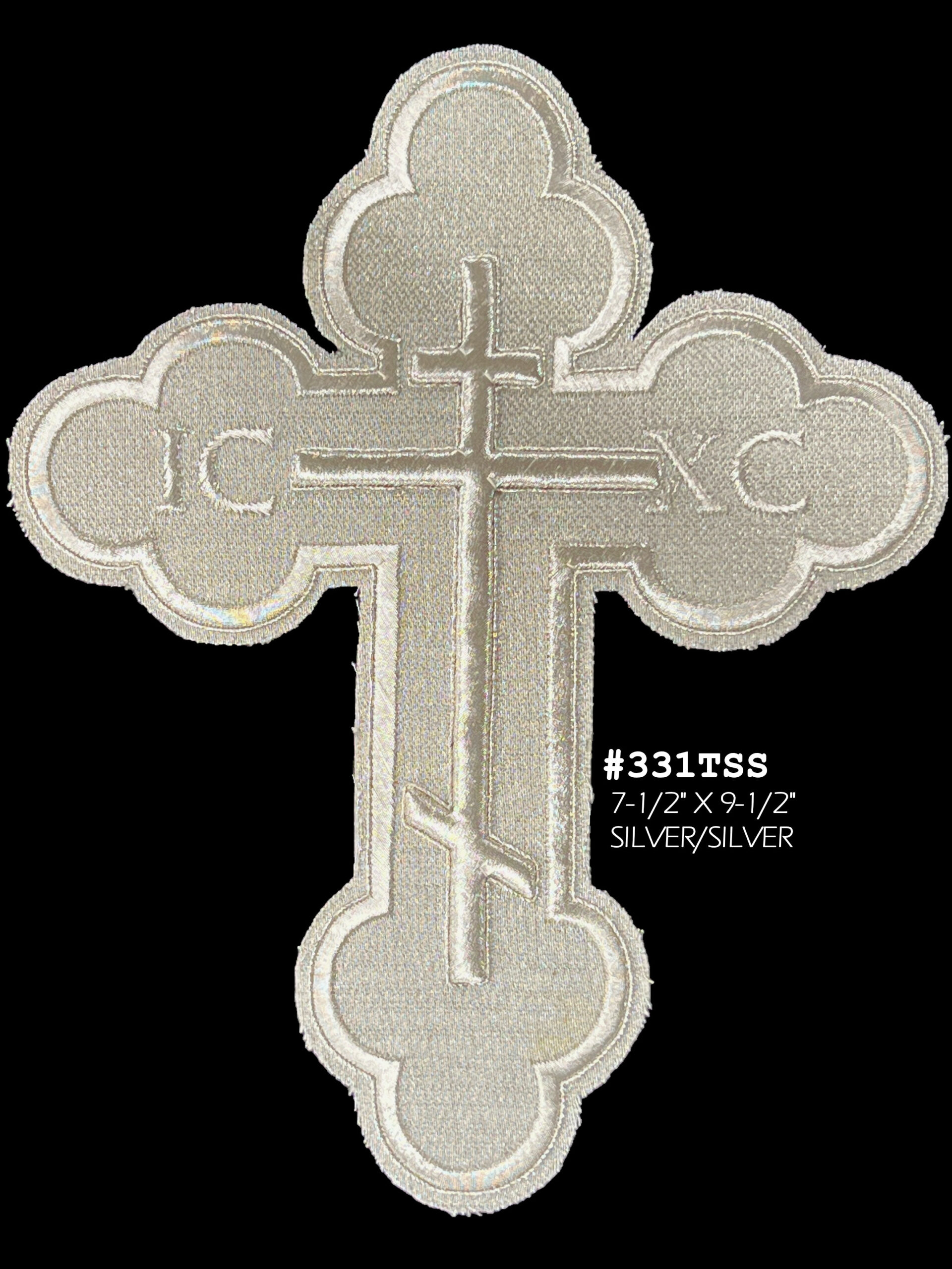 THREE BAR CROSS SILVER/SILVER