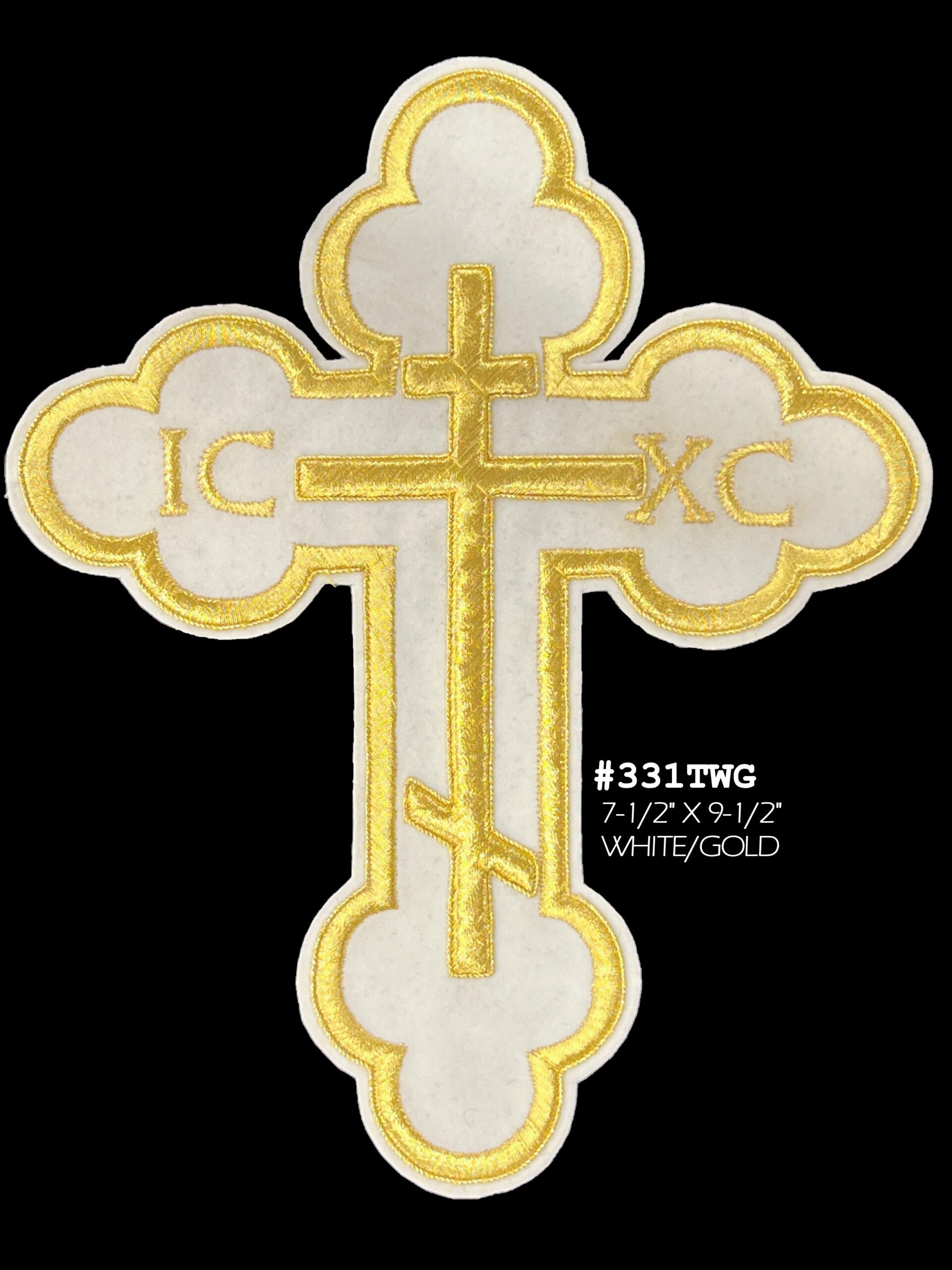 THREE BAR CROSS WHITE/GOLD