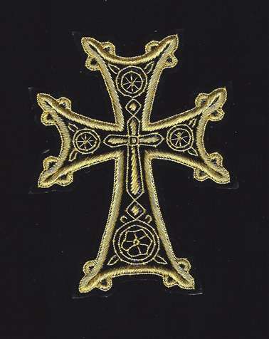 Armenian Cross 4" Black/Gold