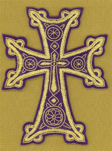 Armenian Cross 7" Purple/Gold