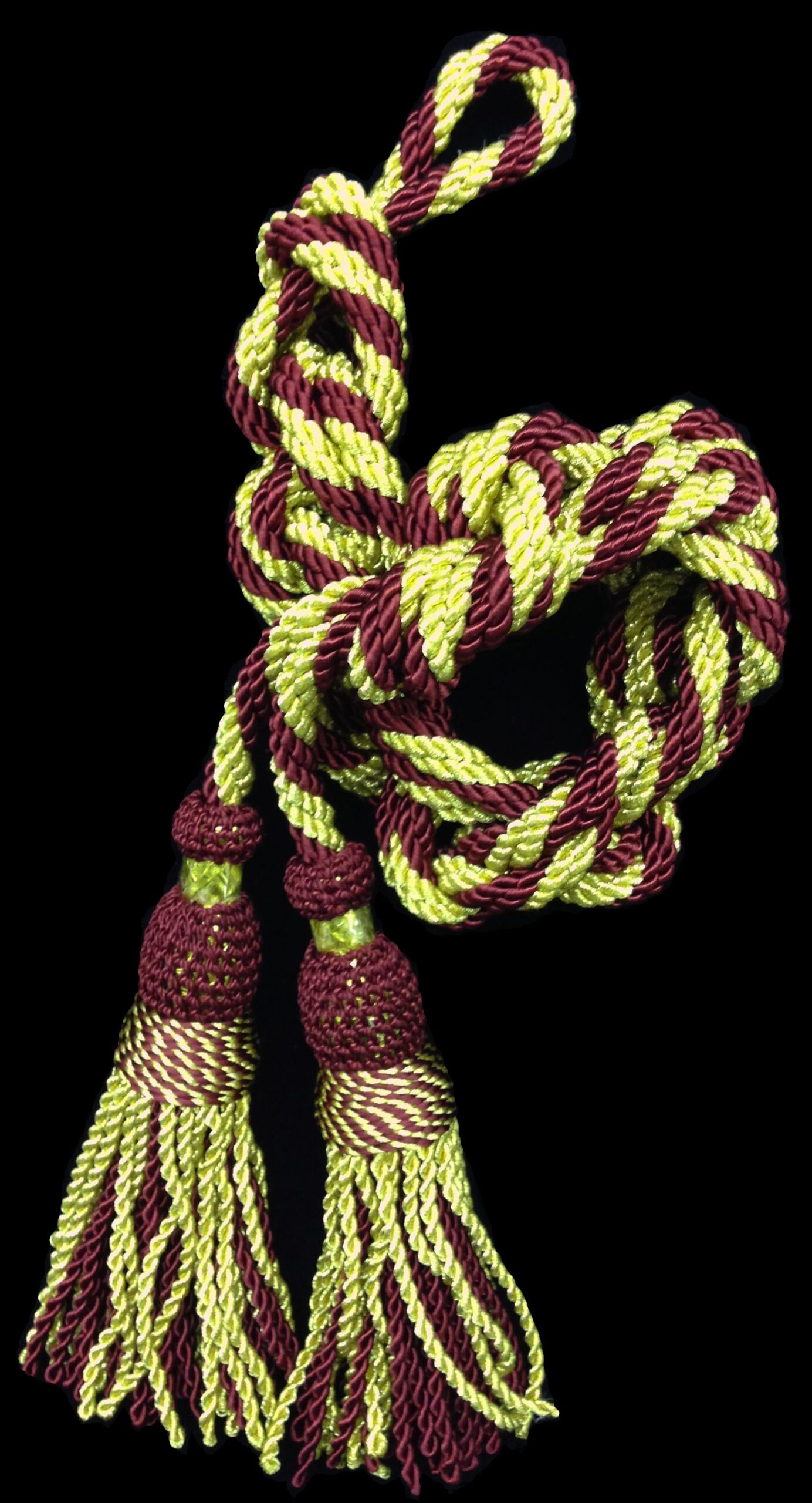 Art. C422 BURGUNDY/GOLD 144" CINCTURE