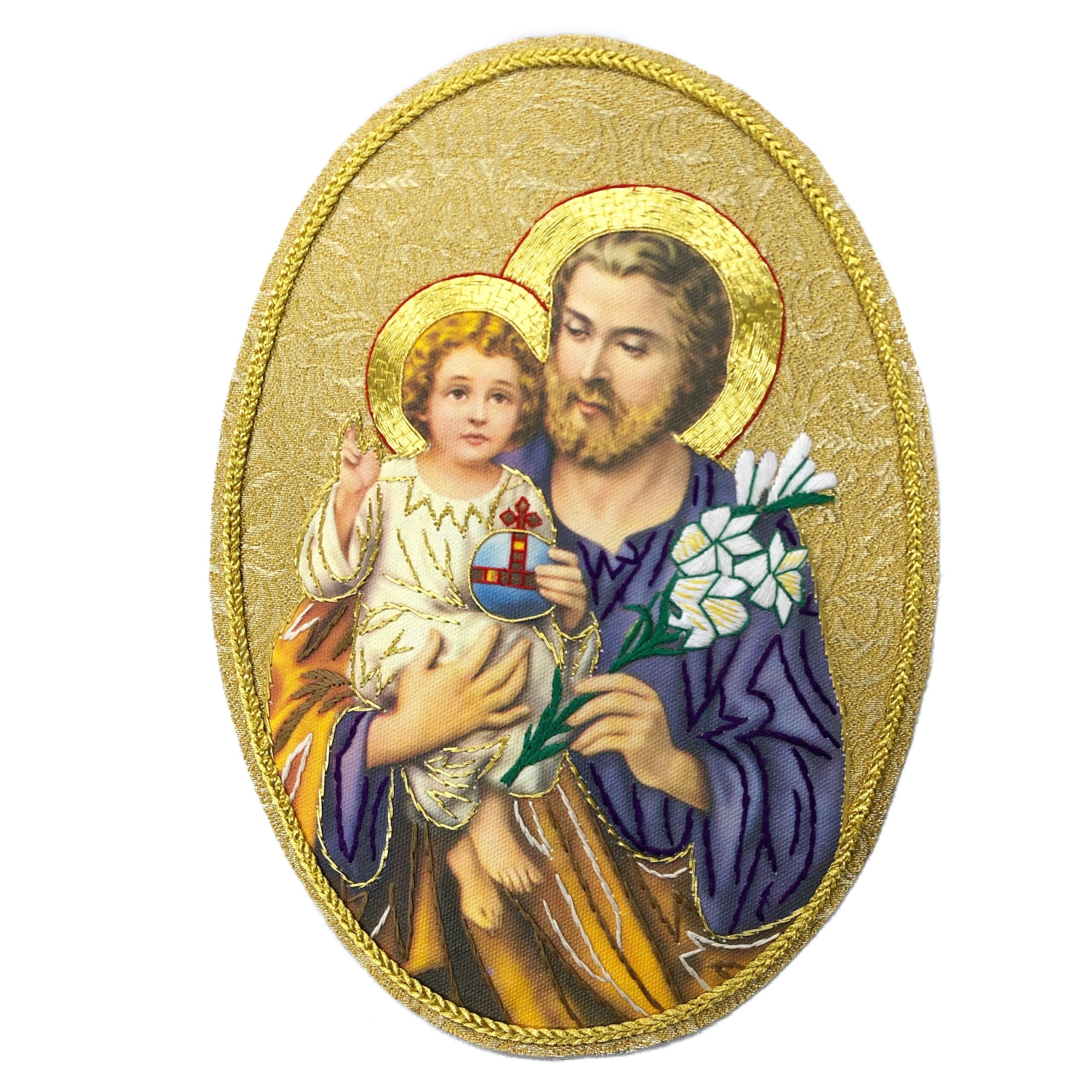 ST JOSEPH APPLIQUE GOLD MULTI #K