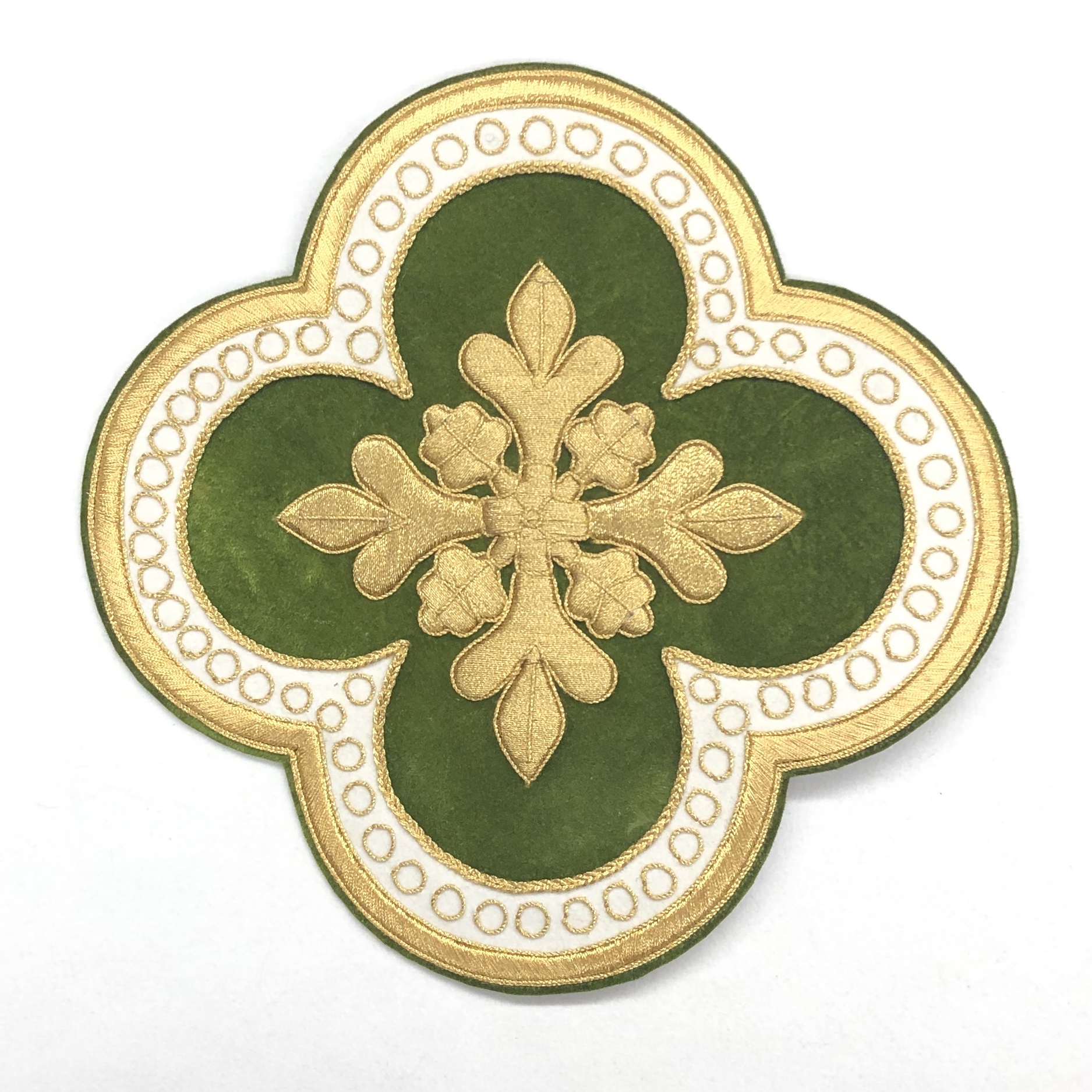 PORTOFINO CROSS 4" METALLIC OLIVE GREEN/GOLD