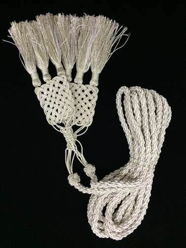 Art. SPECIAL CINCTURE 144" WHITE/SILVER