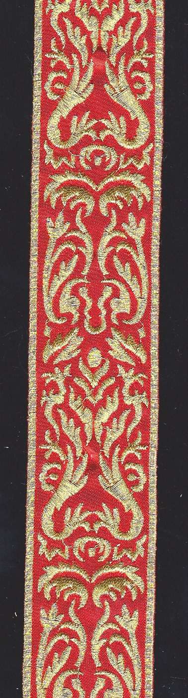 W92607 7" BANDING RED/GOLD